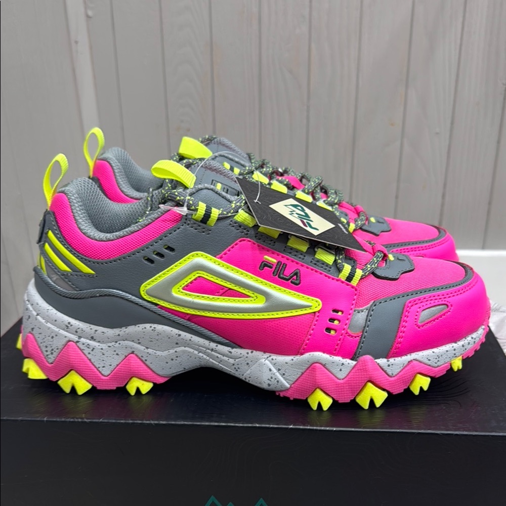 Fila Kids' Pink and Gray Sneakers
